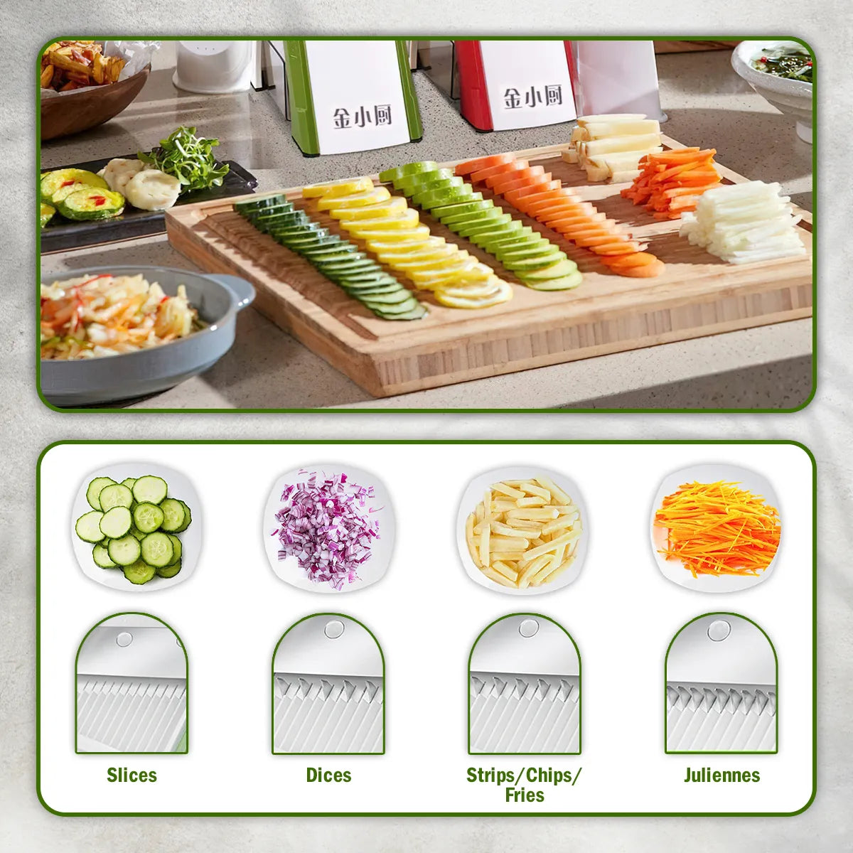 5 In 1 Vegetable Cutter Chopper-Vertical Vegetable Cutter đ„